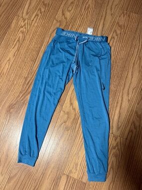 Nike Teal/Blue Athletic Joggers with Logo Waistband